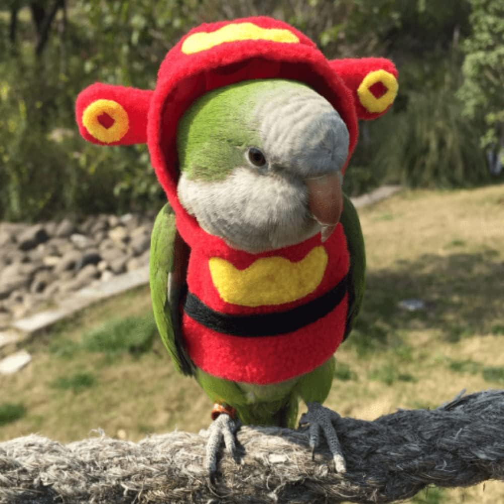 Bird Costume Bird Diaper Flight Suit Bird Clothes Cosplay Photo Prop for Parrots Lovebird Parakeet Cockatiel Small Animals Apparel (with Diaper,Lorikeet)