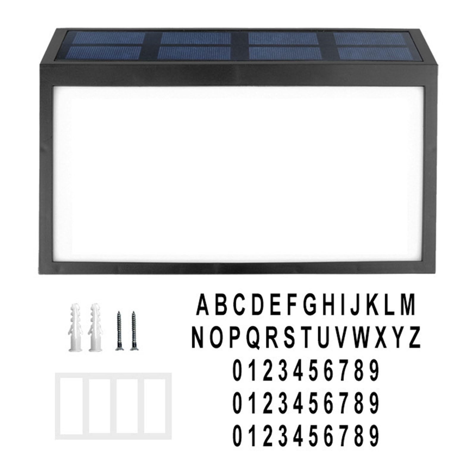 Solar LED Light Outdoor Solar House Number Sign Waterproof Garden Yard Porch Light Powered Address Sign Enduring Powered Address