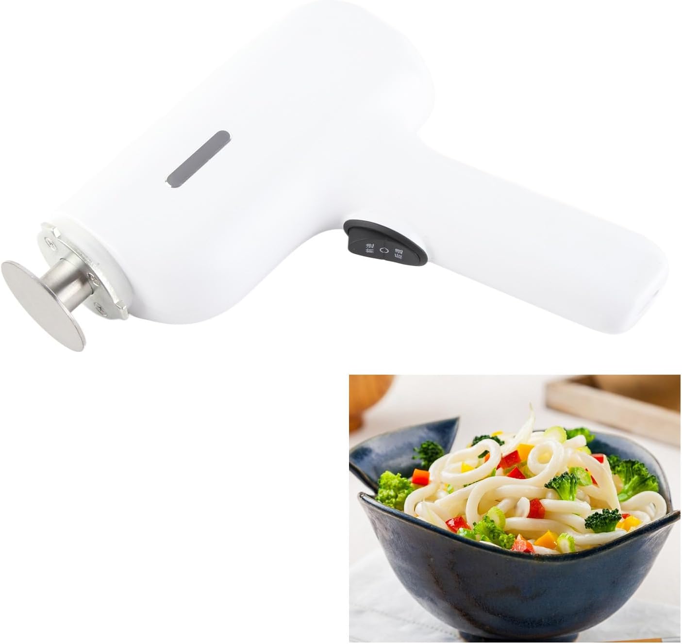 40W Electric Pasta Maker Machine Pasta Dough Spaghetti Roller Noodle Pressing Machine (White)