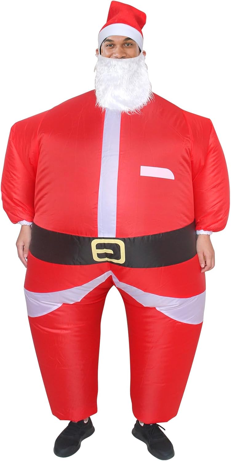 chenggong Inflatable Christmas Costume Funny Santa Blow Up Suit Adult - Image 2