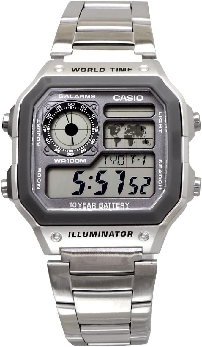 Casio AE-1200 Series World Time Digital Men's Watch, Vietnam Ubuy
