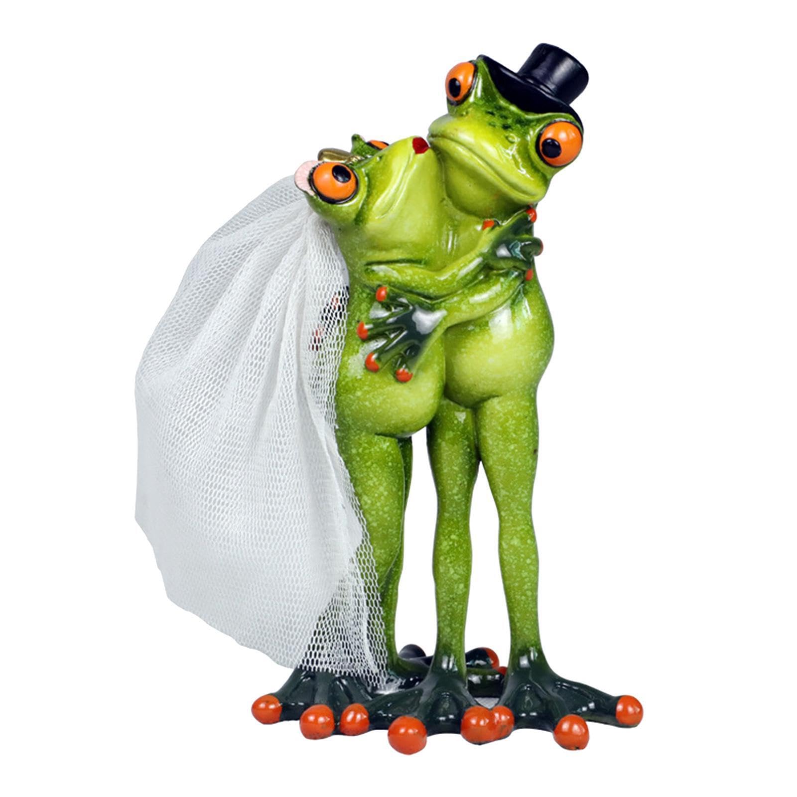 mophrati for Creative Frog Sculpture Ornament Delicate Yard Decor Adds