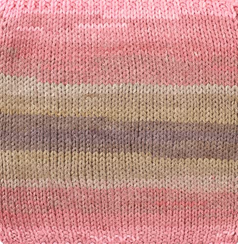 5 x 100 g Wollbiene Batik, 500 g Wool with Colour Gradient, Multicoloured Knitting Wool, Crochet Wool (5050 Brown, Berry, Pink) - Image 2