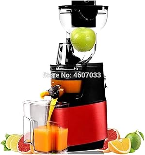 Sokowirówka 250Wl Duża Średnica Szerokie Usta Odżywianie Owoców Powolna Sokowirówka Owoce Warzywa Narzędzia Wielofunkcyjny Pomarańczowy Jabłko Wyciskacz Do Owoców Czerwony 220 V
