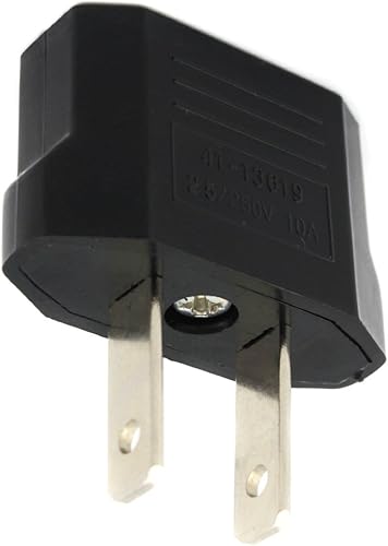 Vista 4 de ANRANK E-U4113619AK Adaptador de enchufe europeo a estadounidense (negro, paquete de 8)