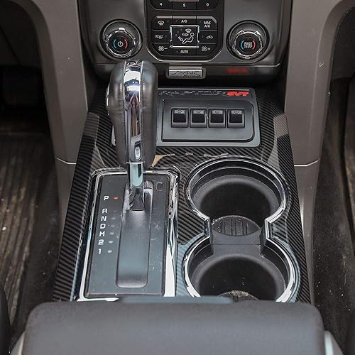 Miniatura 2 de JeCar Para F150 Panel de Cambio de Cambios de Control Central Cubierta Decoración Marco Ajuste para Ford F150 Raptor 2009-2014 Accesorios