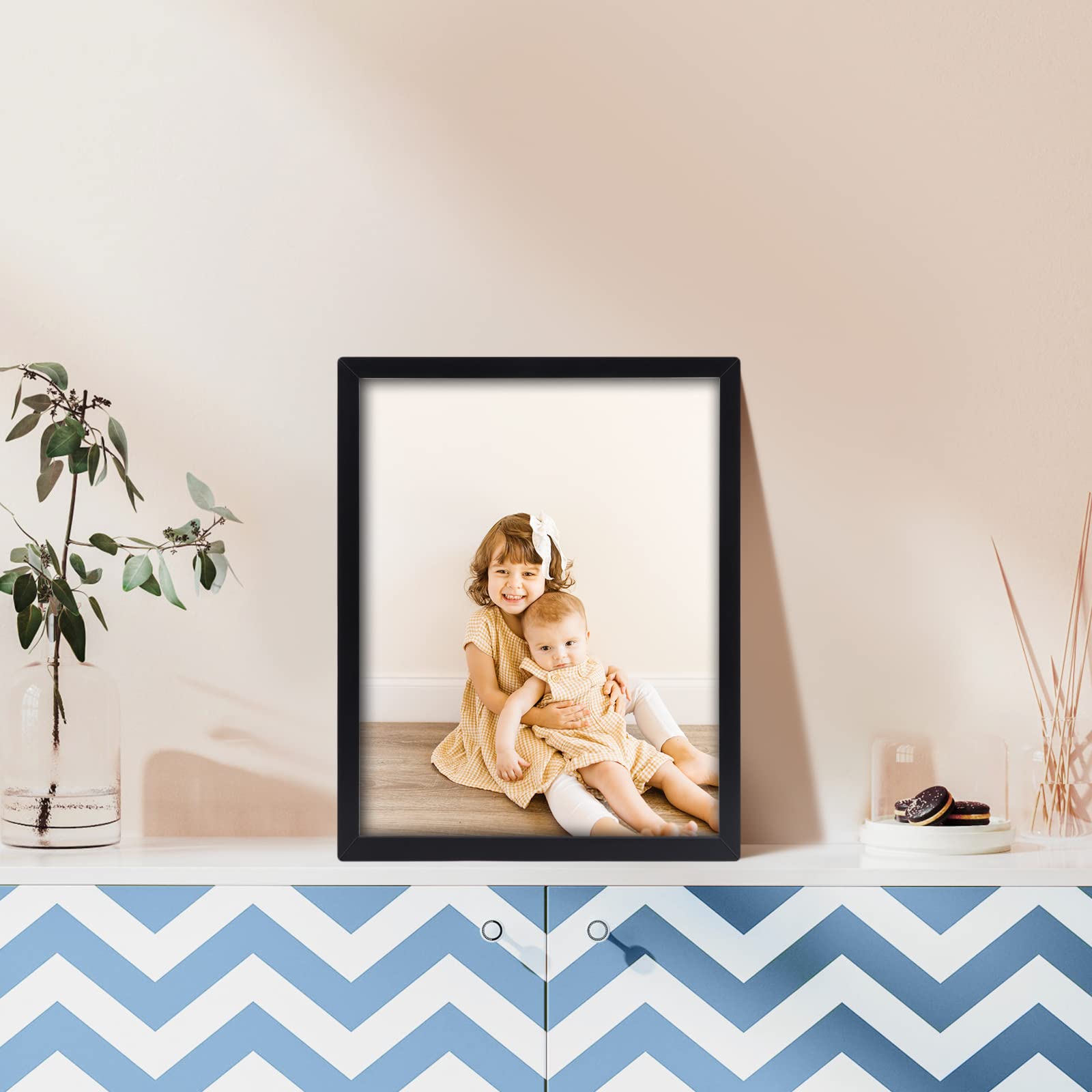 Set Di 18 Cornici Portafoto WIFTREY 20x25 Cm – Bianco Invecchiato, Da Parete O Tavolo, Con Plexiglass, Per Foto 20,3x25,4, Ideali Per Collage E Regali