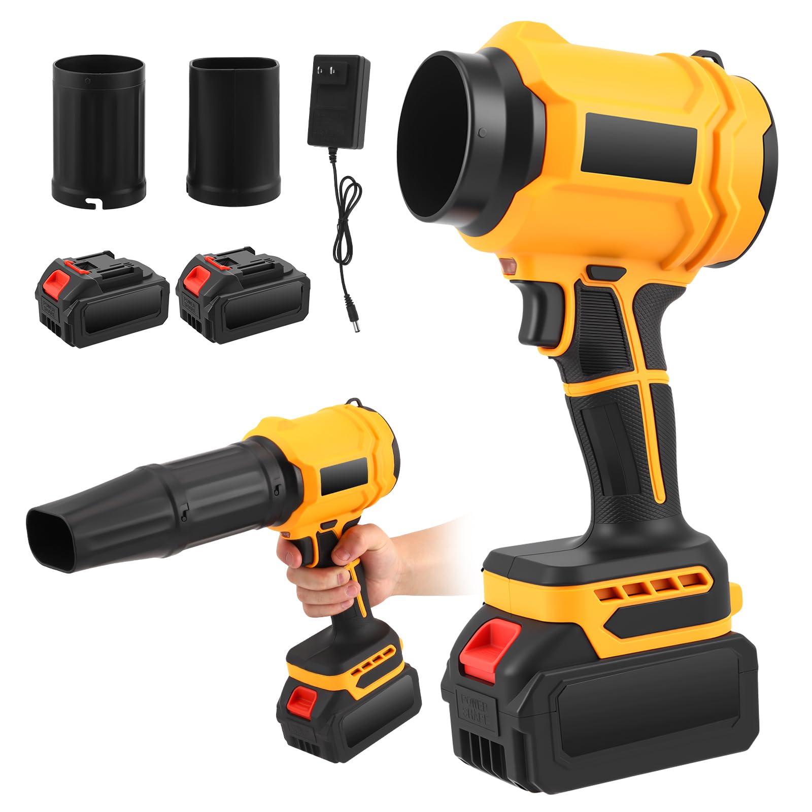 Souffleur sans fil 21V puissant avec variateur continu pour un nettoyage précis