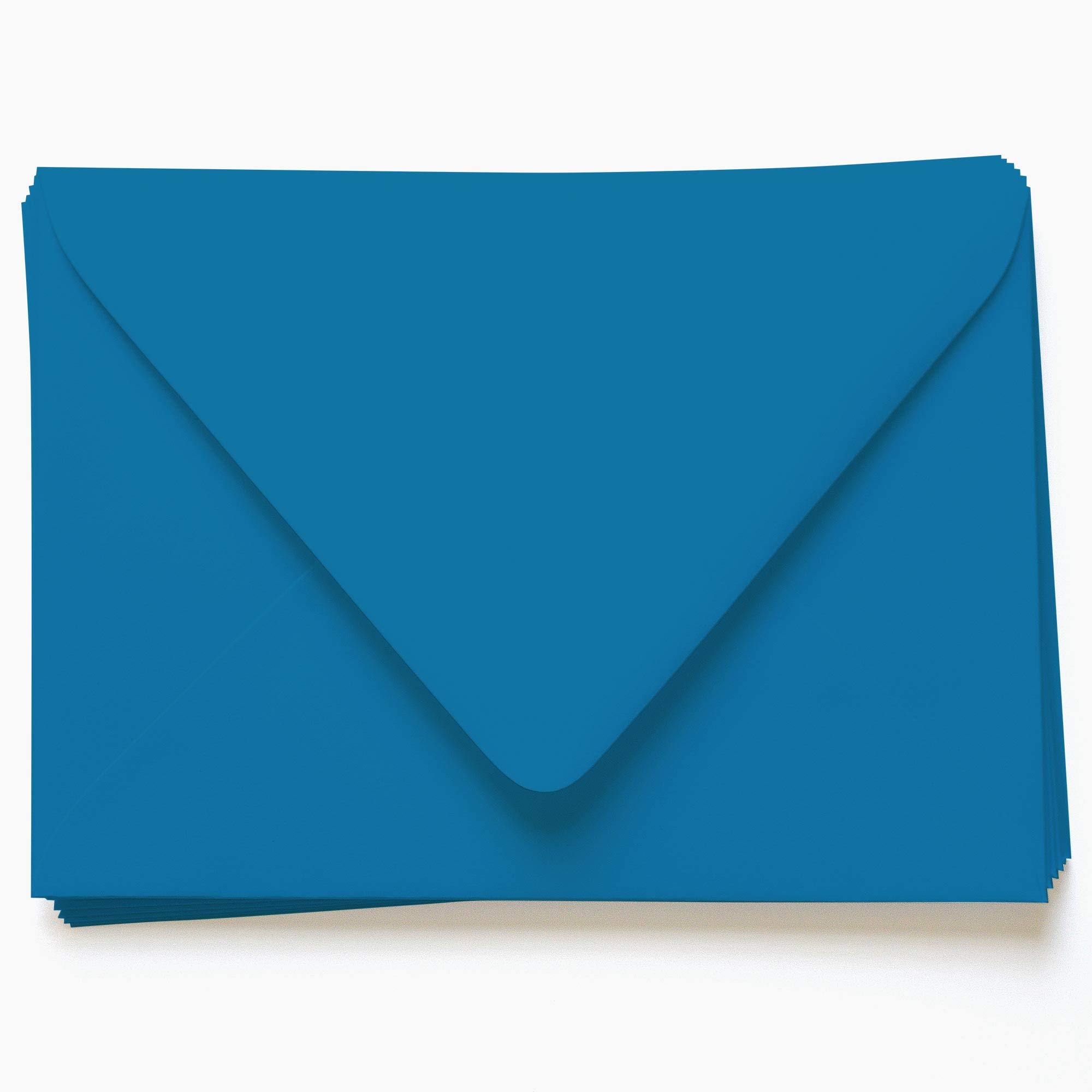Cyan Blue Envelopes - A9 Gmund Colors Matt 5 3/4 x 8 3/4 Euro Flap 68T, 25 Pack