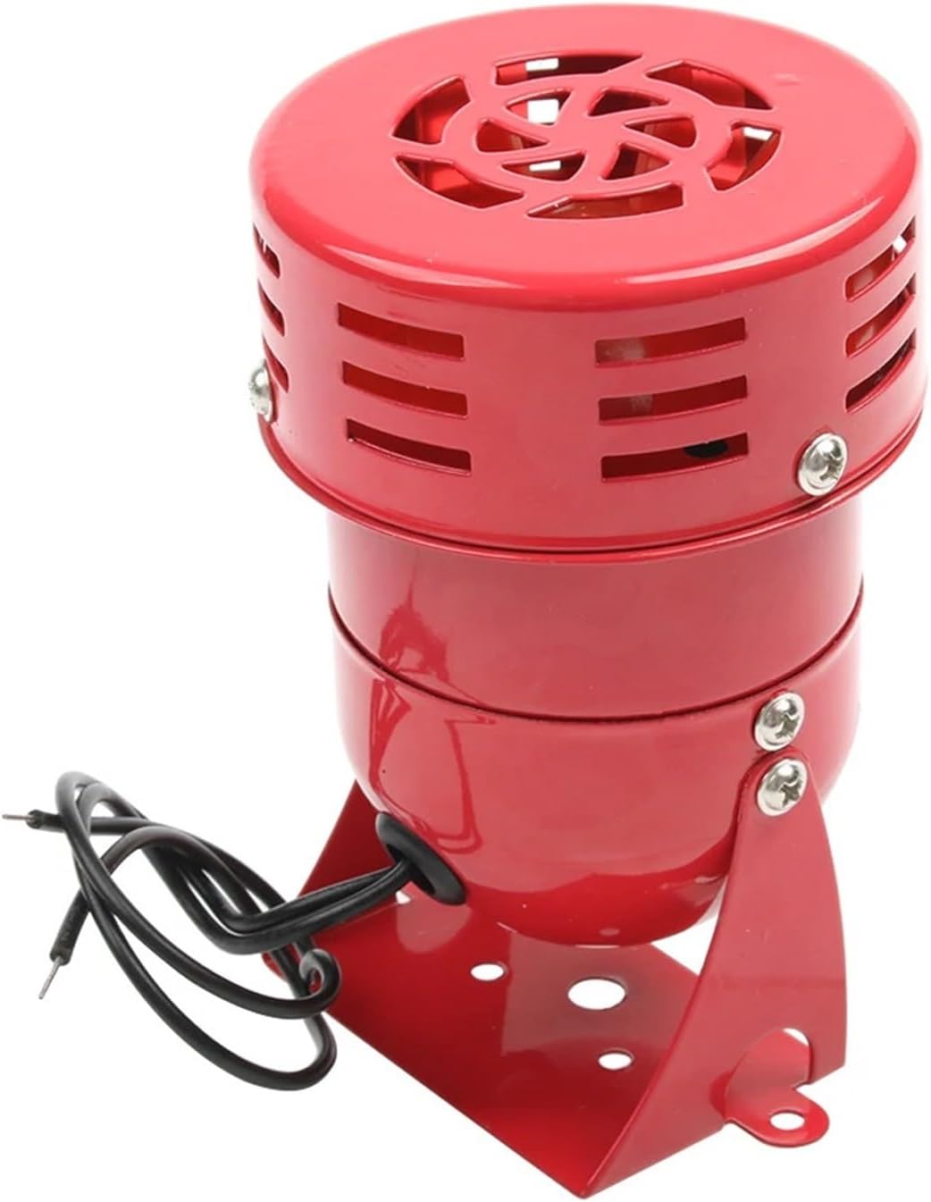 1pc 220VAC 110VAC 12VDC 24VDC Red Mini Metal Motor Siren Industrial Alarm Sound Electrical Guard Against Theft MS-190(DC 12V)