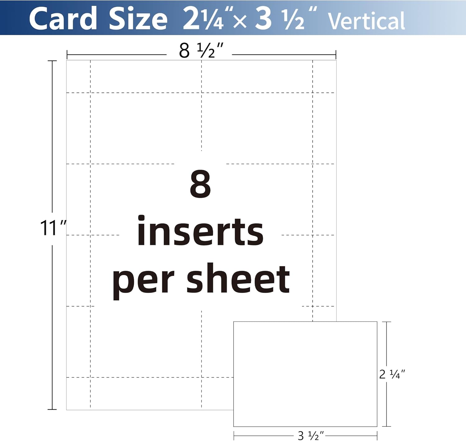 Customizable Name Badges Insert,2-1/4x3-1/2 Inch Vertical,White Printable Name Tag Insert Refills for Name Tag Holder,Laser/Inkjet Printable,400 Total Badges Insert(No Clip) - Image 2
