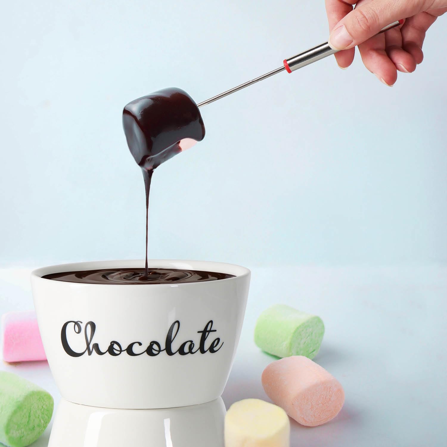 Set 12 Forchette Per Fonduta In Acciaio Inox | 24 Cm | Manici Colorati Anti-calore | Per Formaggio E Cioccolato - Foto 11