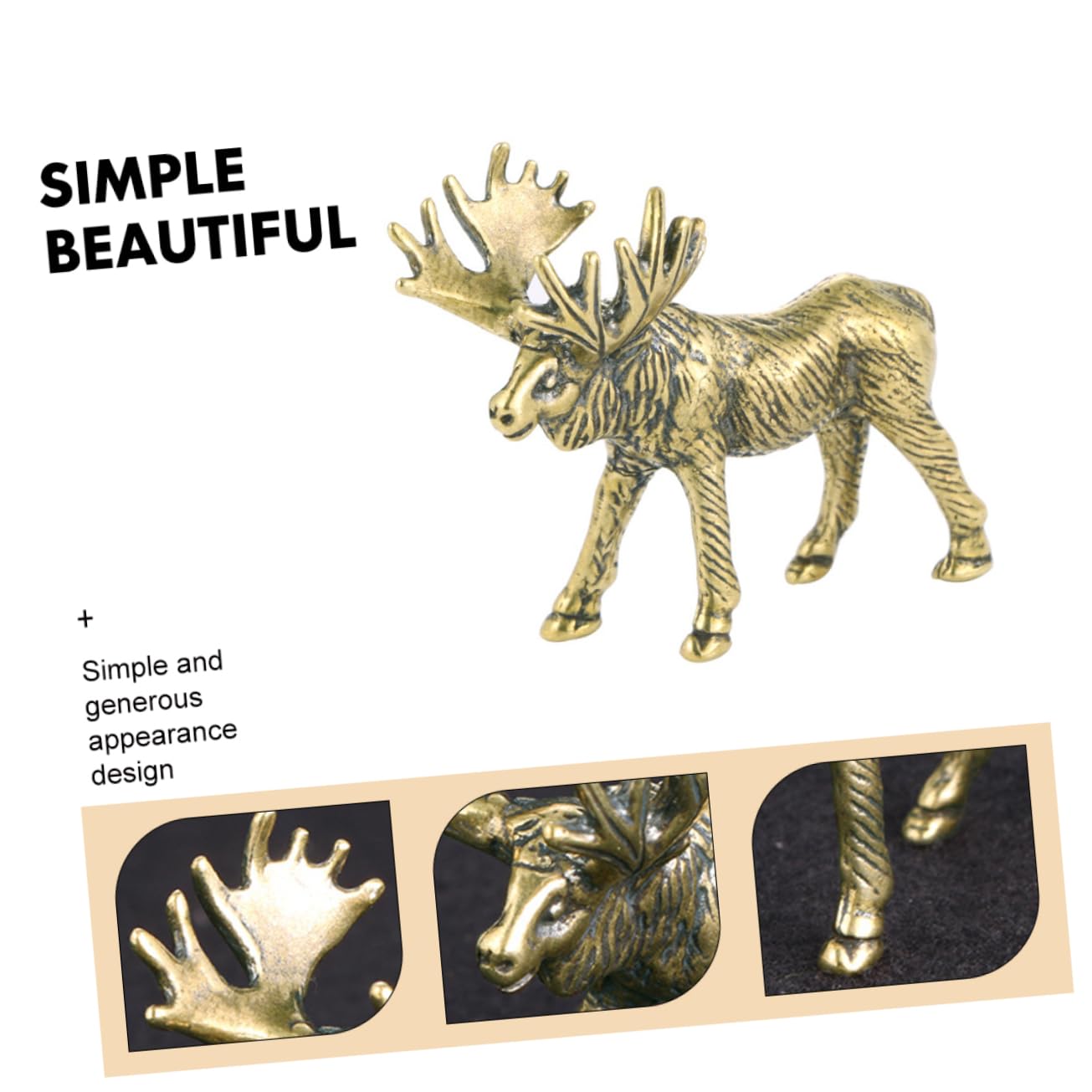 ifundom 4 Stücke Elch Decor Mini Deer Figurine Kreative Desktop Ornament Einzigartige Elch Geformt Decor