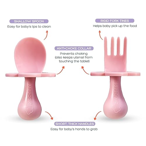 Miniatura 4 de Grabease Juego de utensilios de alimentación para bebés, estuche de viaje para contenedores para niños pequeños, protector de estrangulamiento para