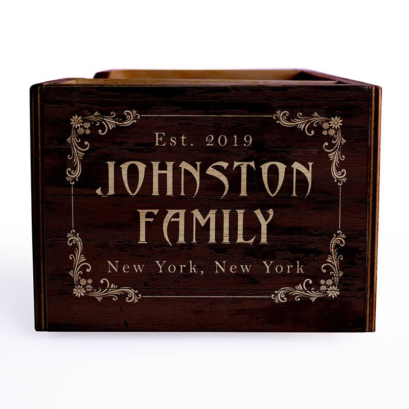 Barconic Wooden Utensil Holder Napkin Bar Caddy – 4.5 x 9 x 6.5 Inch Luxury Baltic Birch Caddy Organizer for Home Bar, Locals - Utensil Holder – Durable and Versatile (Custom Speakeasy)