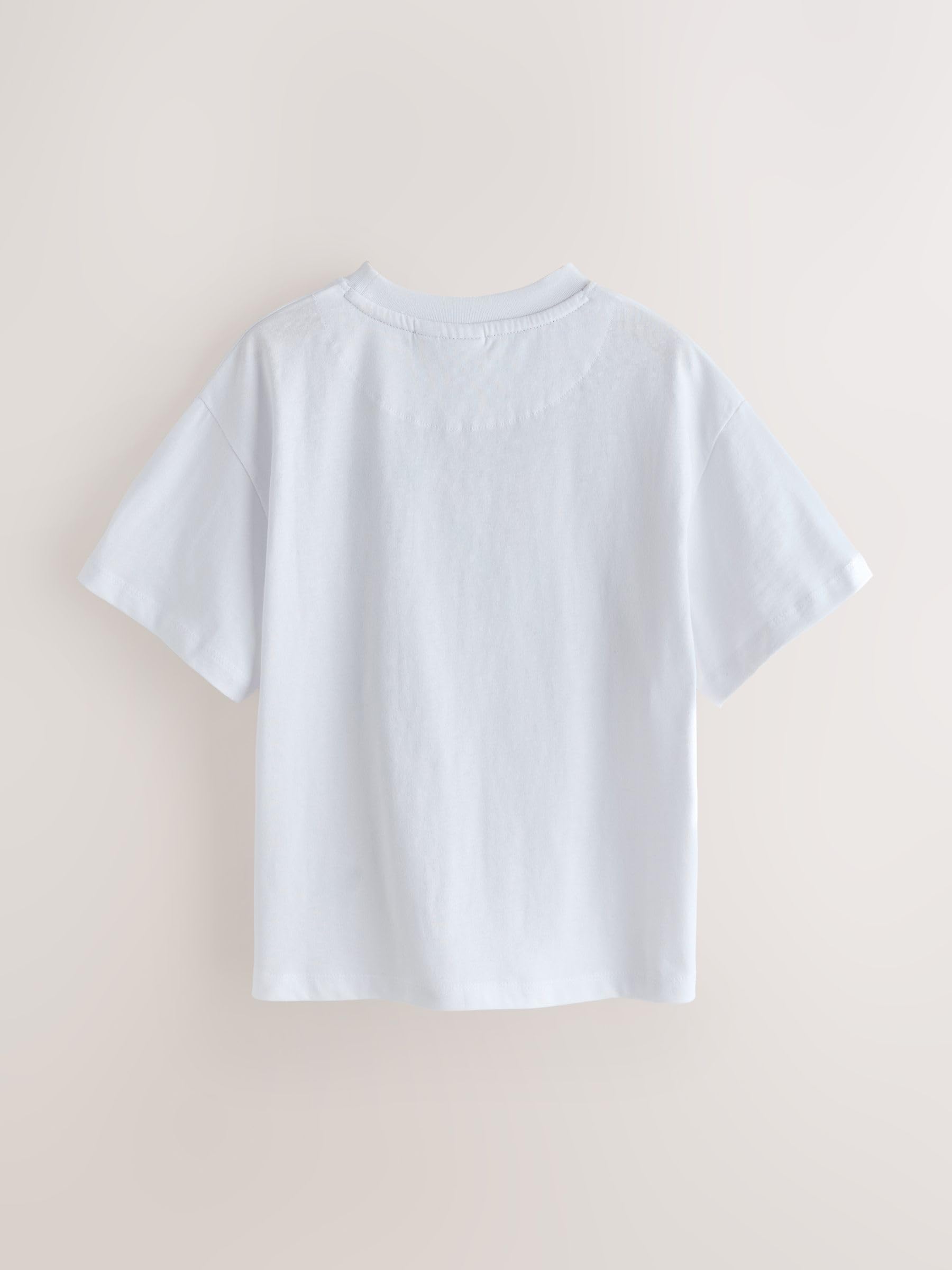 Ragazzo - Confezione da 3 T-Shirt con Logo Ricamato | Beige / bianco / nero, Bambino, Standard, Pull On, Design con l'attuale stile inglese