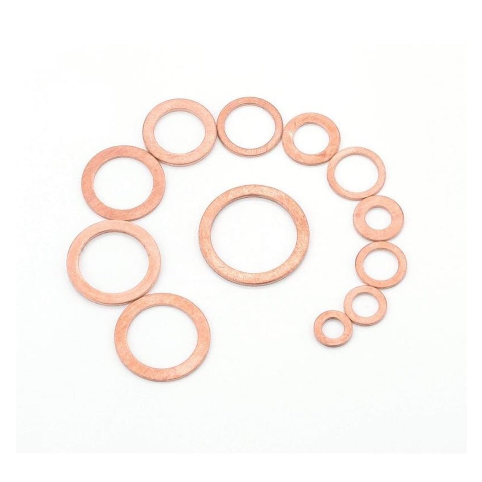 Arandelas de cobre, Kit surtido de juntas arandelas cobre Sello anillo plano