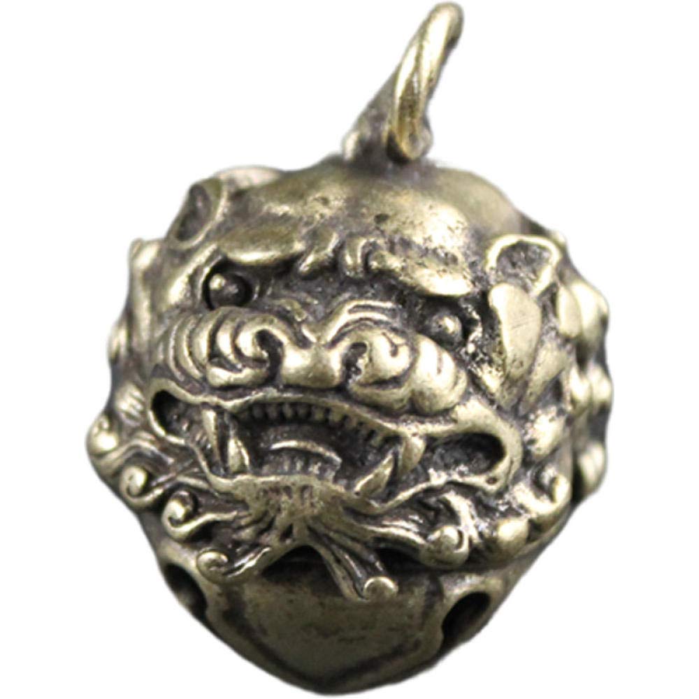 Cloche pour animaux de compagnie pendentif léopard en laiton décorations feng shui