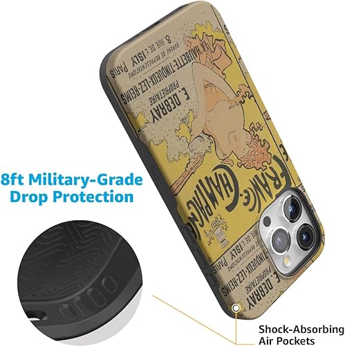 Vista 109 de Casely Funda para iPhone 15 Pro Max Jardín Secreto Flores mixtas Funda atrevida Compatible con MagSafe y botón de acción Secret Garden