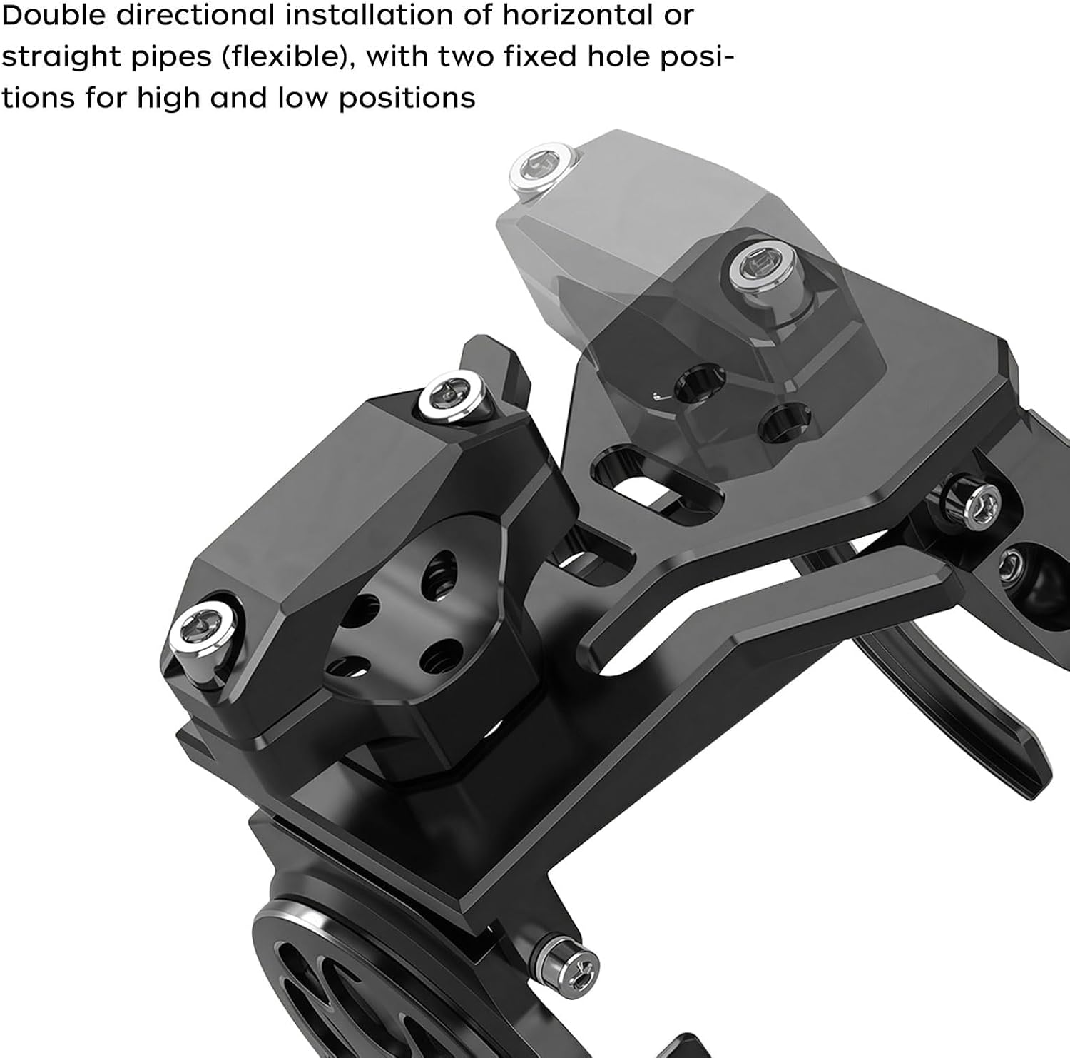 Motorcycle Cup Holder Foldable Car Cup Holder CNC Aluminum Turntable Cup Holders Universal Fit for Less Than 2.5'' Water Cup, Drinks, Bottles (Black)