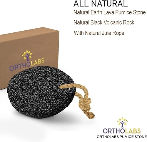 Miniatura 5 de Ortholabs Piedra pómez  Piedra pómez de lava de tierra natural, roca exfoliante negra para pies, rocas de pedicura, piedra para exfoliante de piel,