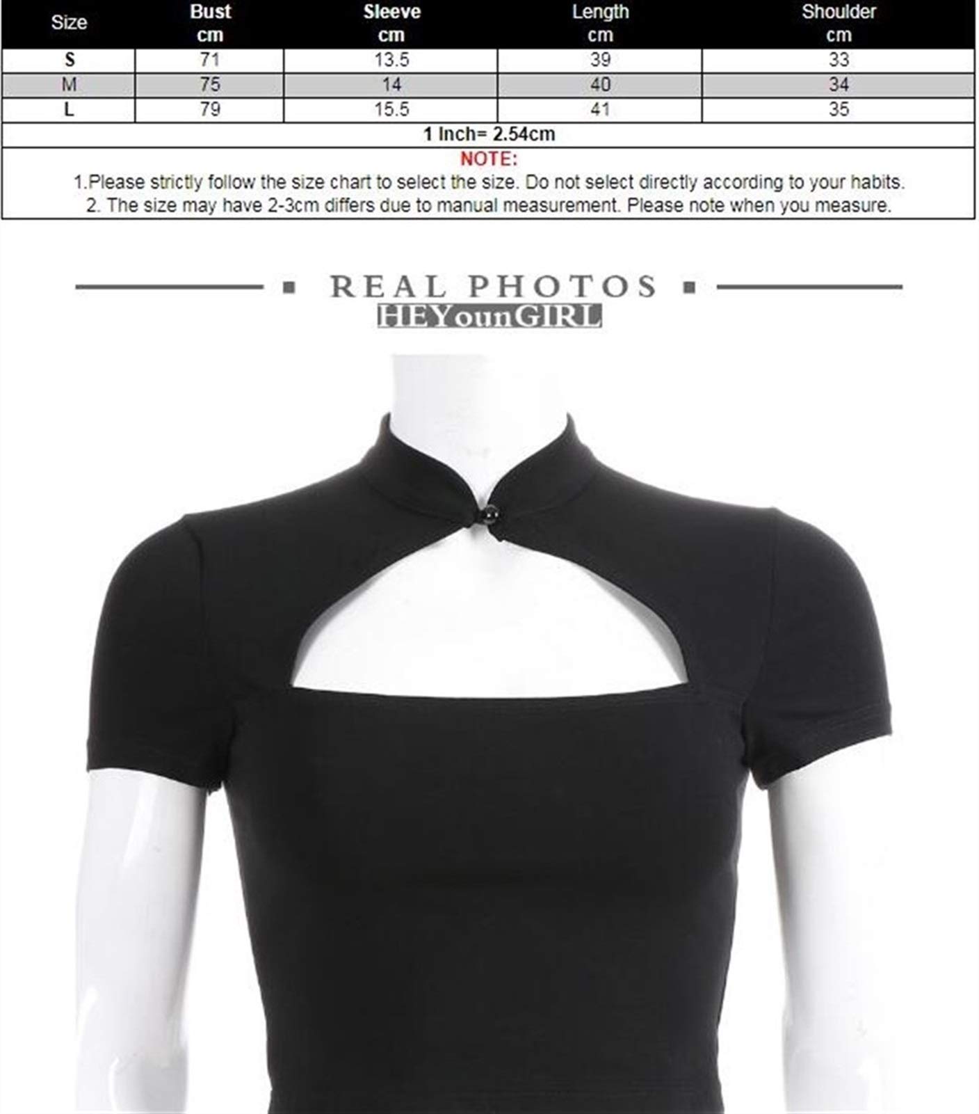 Black Women T-Shirts À Manches Courtes T-Shirt Crop Top Évider T-Shirt D'été Comfortable