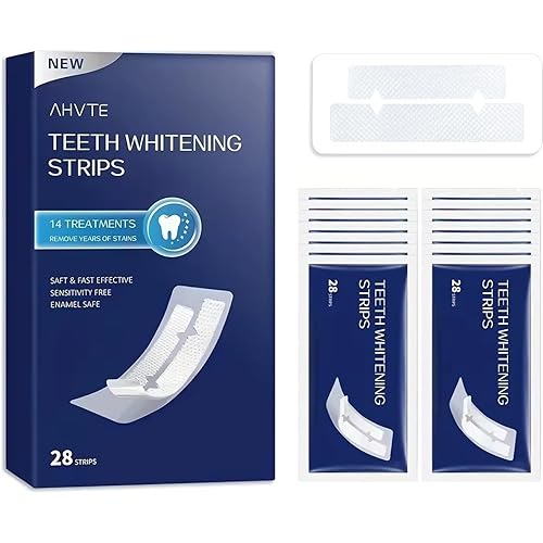Teeth Whitening Strips,Enamel Safe, 28 Strips for Sensitive Teeth,Professional and Natural Teeth Whitening Kit,14 Treatments