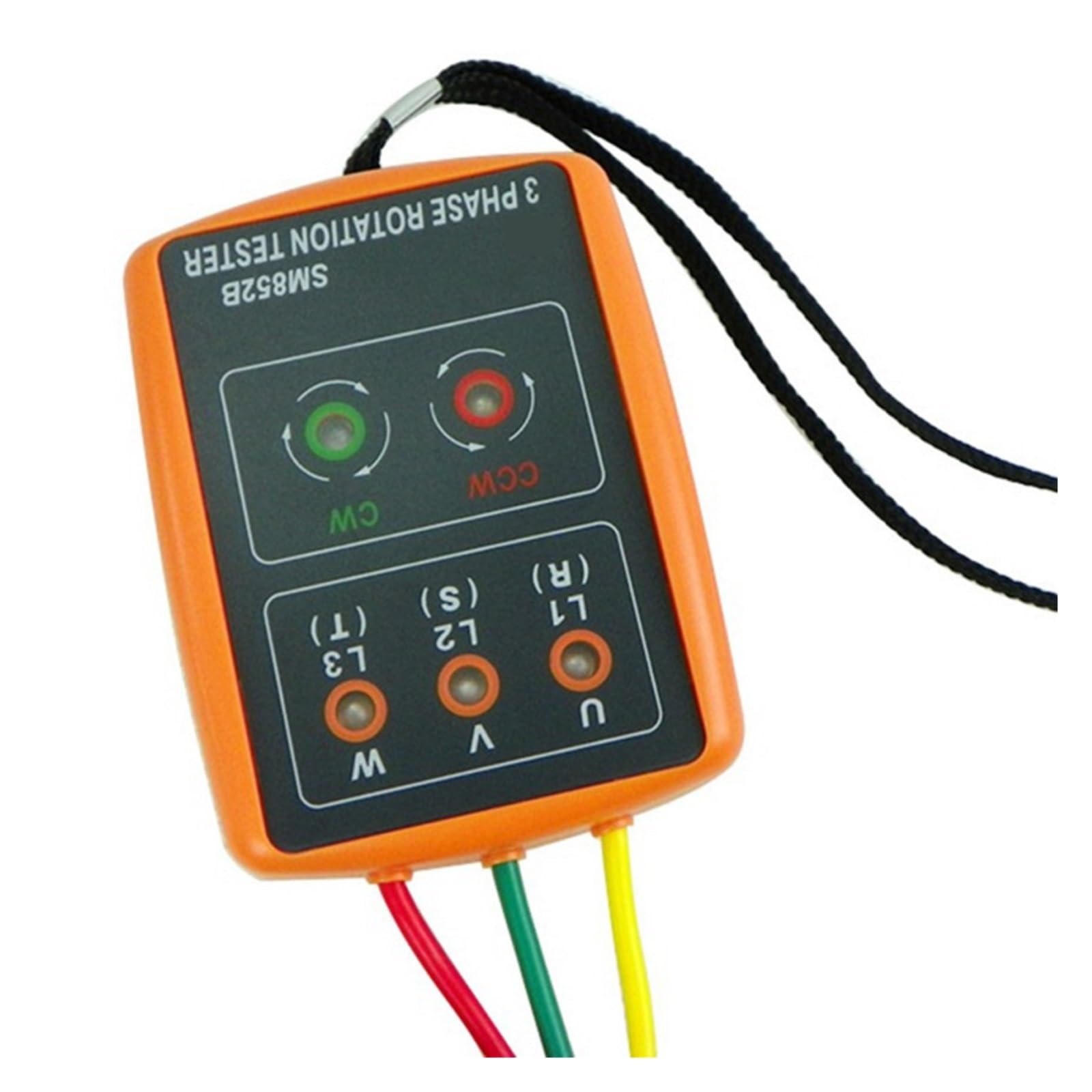 Probador De Rotación Trifásica, Detector De Fase Digital, Medidor De Secuencia LED, CA Trifásica Ligero Y PortáTil