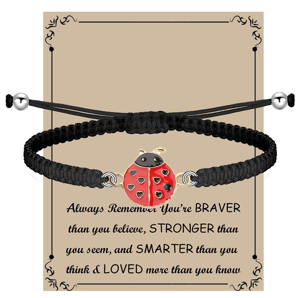 BNQL Ladybug Bracelets Gifts for Women Girls Ladybug Charm Bracelet Ladybug Jewelry Inspiration Ladybug Gifts Ladybug Lover Gifts