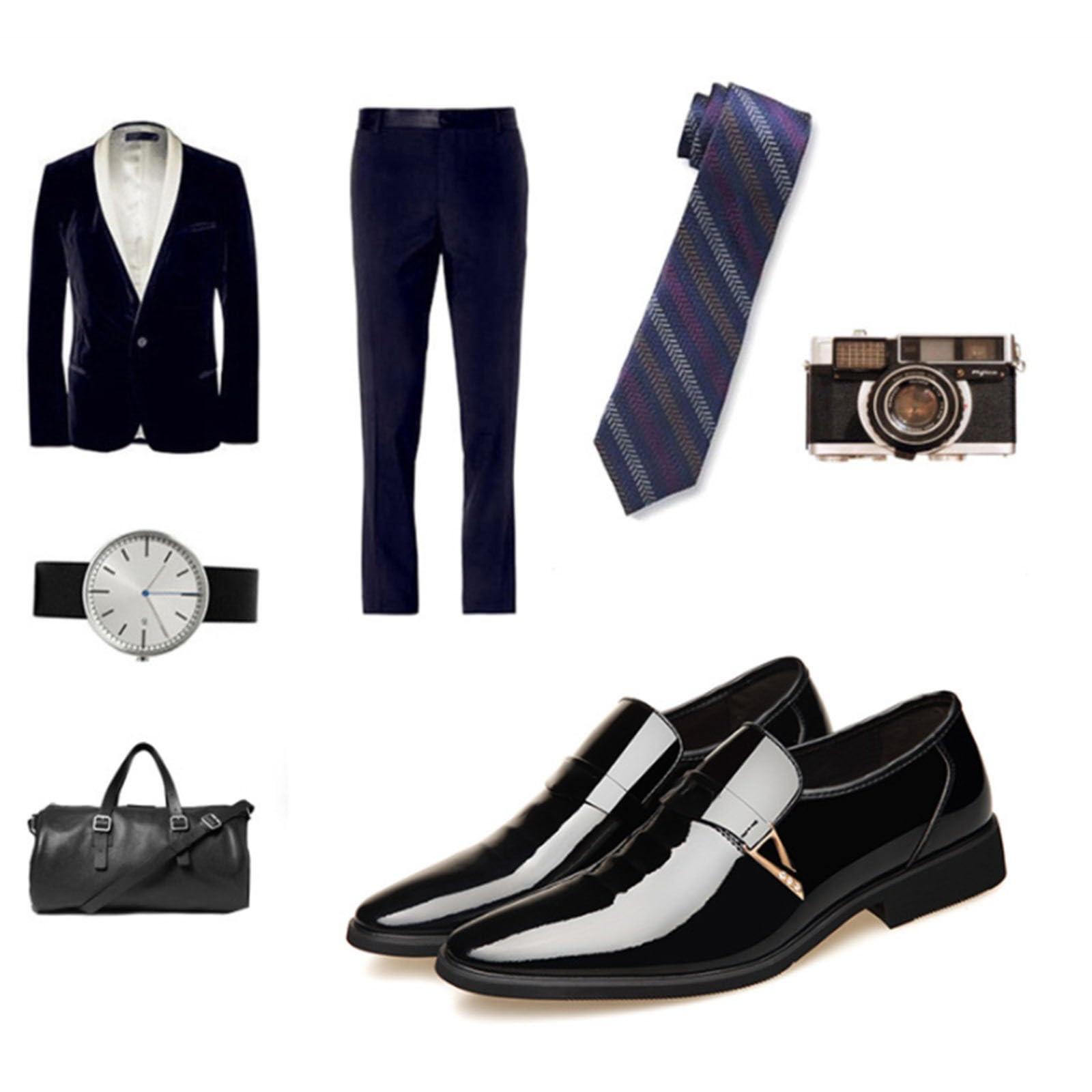 Clásico Formal Moderno Negocios Casual Cómodo Zapatos De Noche Zapatos De Cuero Hombres Jack Zapatos De Hombre 02