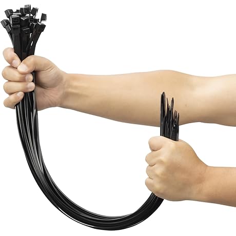 XINGO Heavy-Duty 24 Inch Black Zip Ties