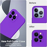 Vista 3 de FireNova Funda diseñada para iPhone 13 Pro Max, funda de silicona [protección de cámara] con [2 protectores de pantalla], forro interior de Verde