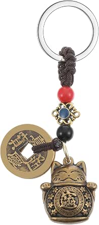 Feng Shui Maneki Neko Lucky Cat Keychain – Bring Wealth And Good Luck 2 thumbnail image