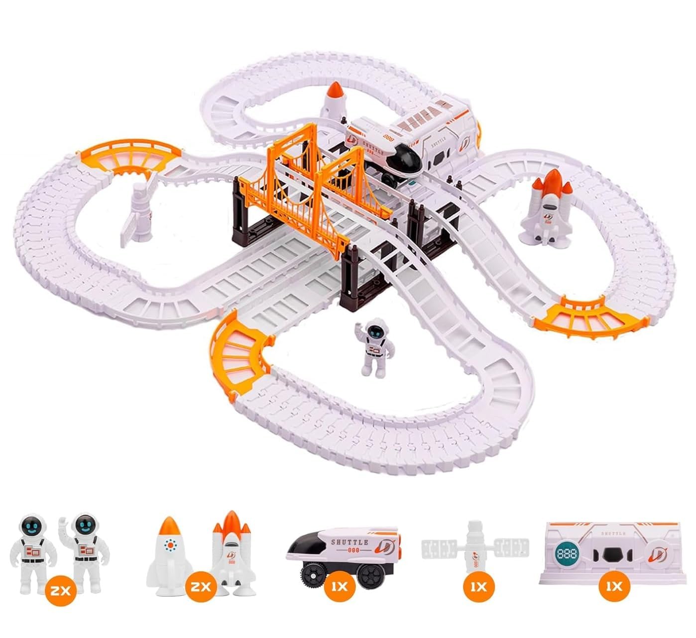 SUPER TOY Outer Space Race Track Set for Kids Flexible Magic Track Outer Space Toys with Space Craft Shuttle Car Birthday Gift for Boys (B0DC3S9VRZ) Amazon Price History, Amazon Price Tracker