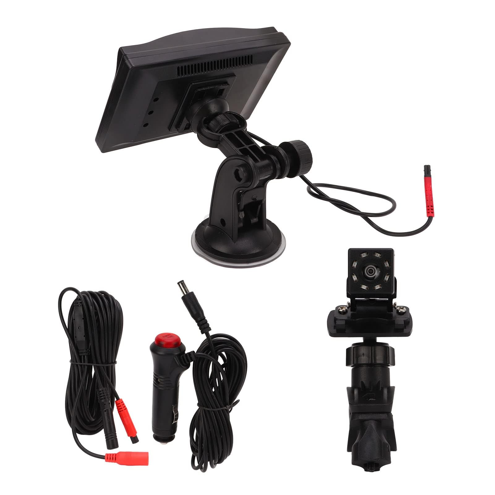Monitor de Coche para bebé, Monitor de Asiento de Coche para bebé de 5 Pulgadas, Pantalla HD, CC 12 V, Resistente Al Agua, Grabadora de Cámara Trasera para Coche, Camión, SUV