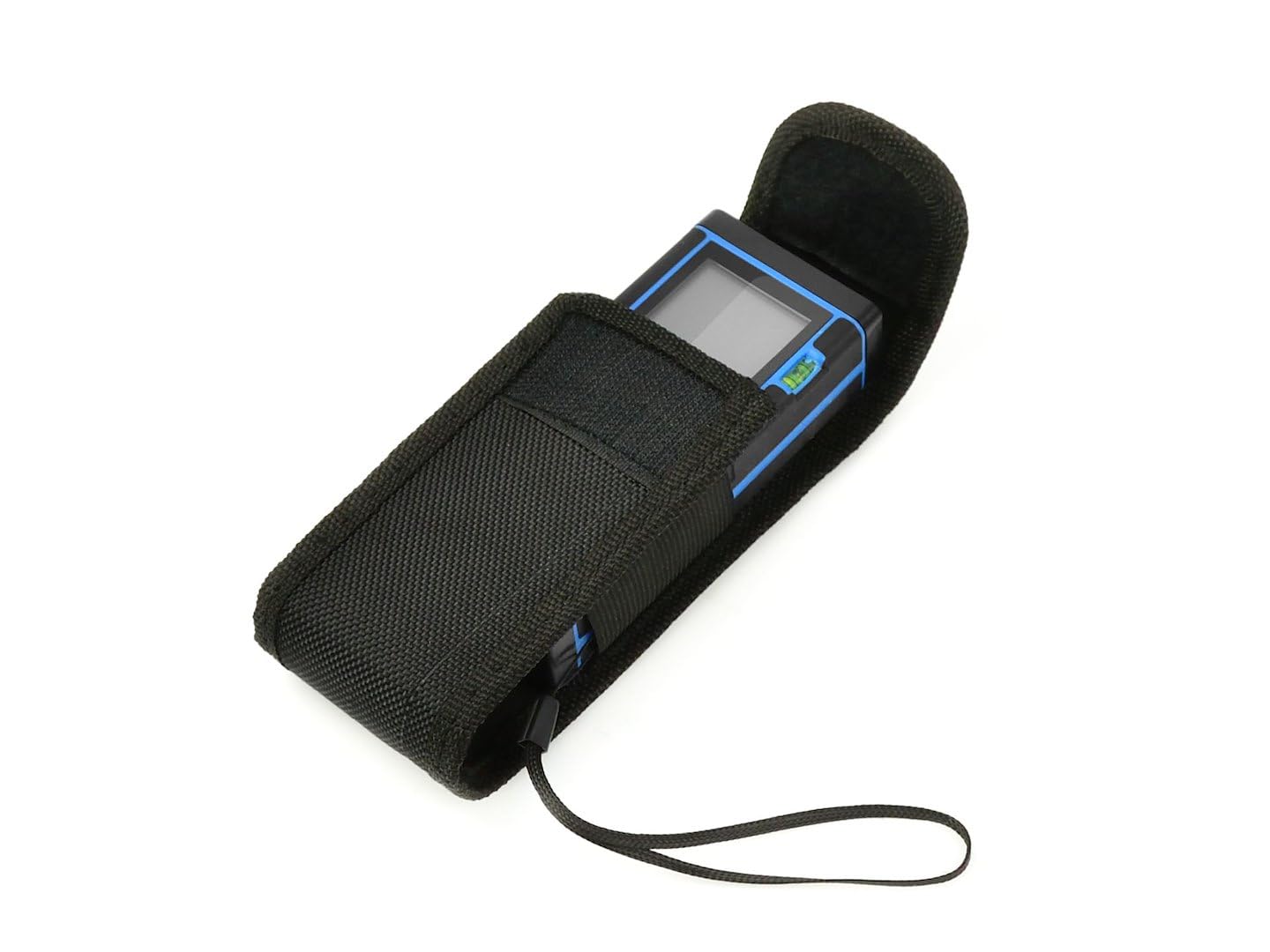 BSD Medidor de distancia láser compacto 60 m - Alta precisión y pantalla retroiluminada, ideal para mediciones rápidas y almacenaje fácil.