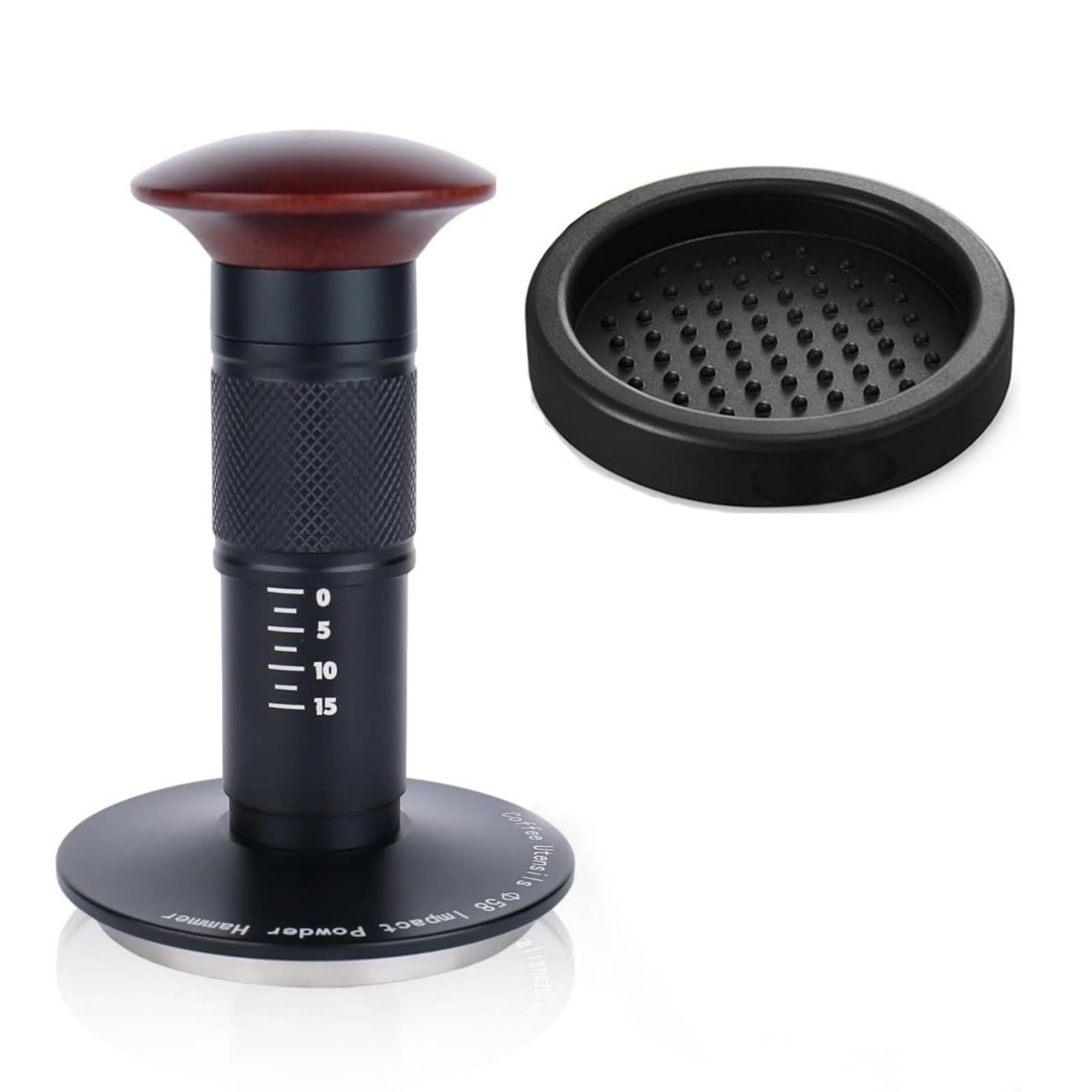predolo Apisonador con Antislizan Tamper con Mango Tamper para Baristas, Cafería, Cocina, 51mm