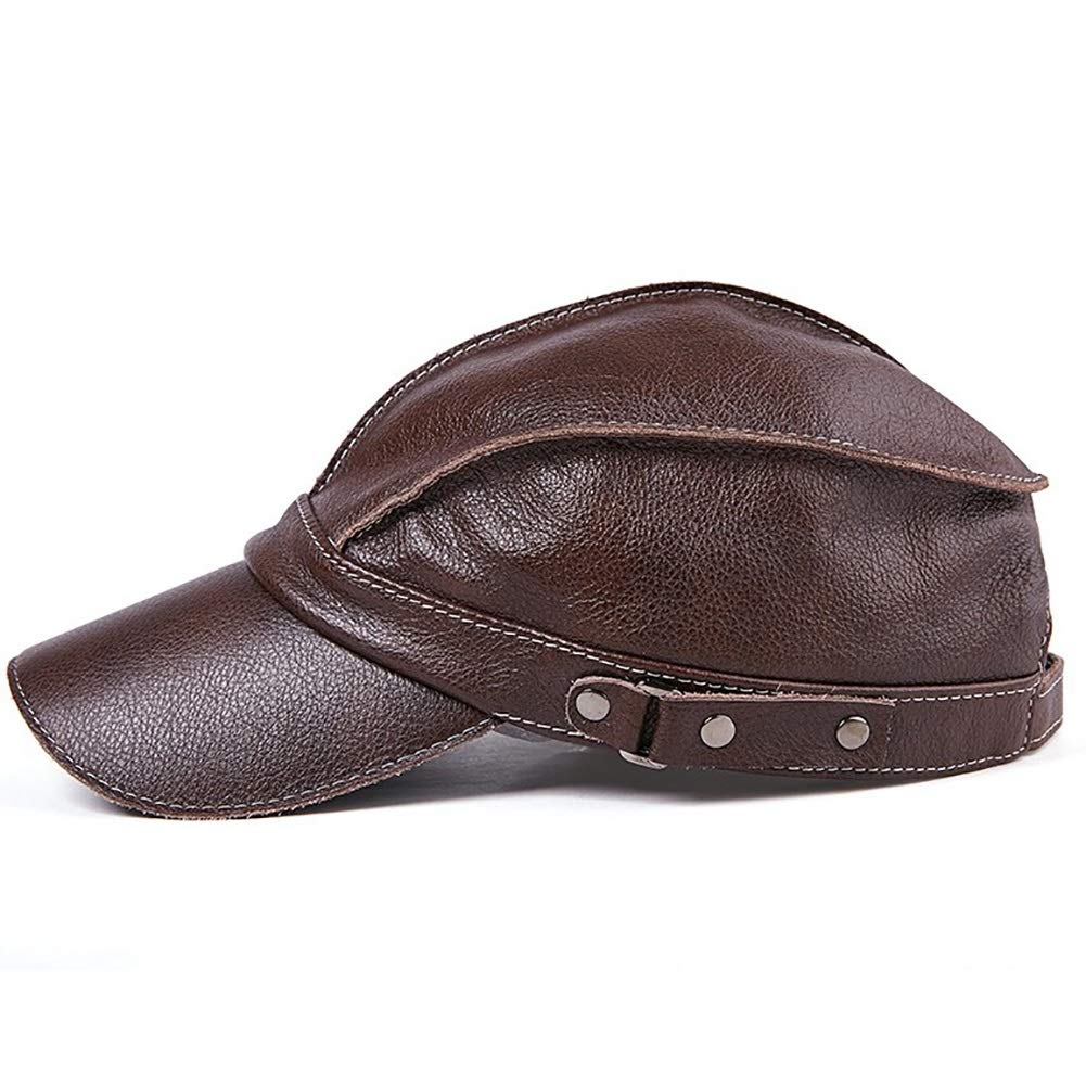 G&F Unisex Pelle Vera Cappellino Baseball Hiphop Cappello con Incorporato Puro Cotone Traspirante Cintura Sudore Inverno