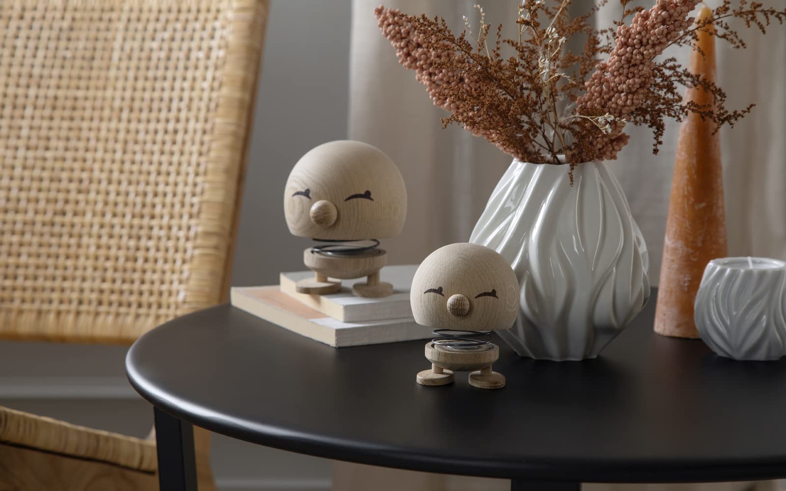 Hoptimist - Scandinavian design - medium bimble made of wood - height 10 cm, diameter 7.5 cm - raw oak - Image 2