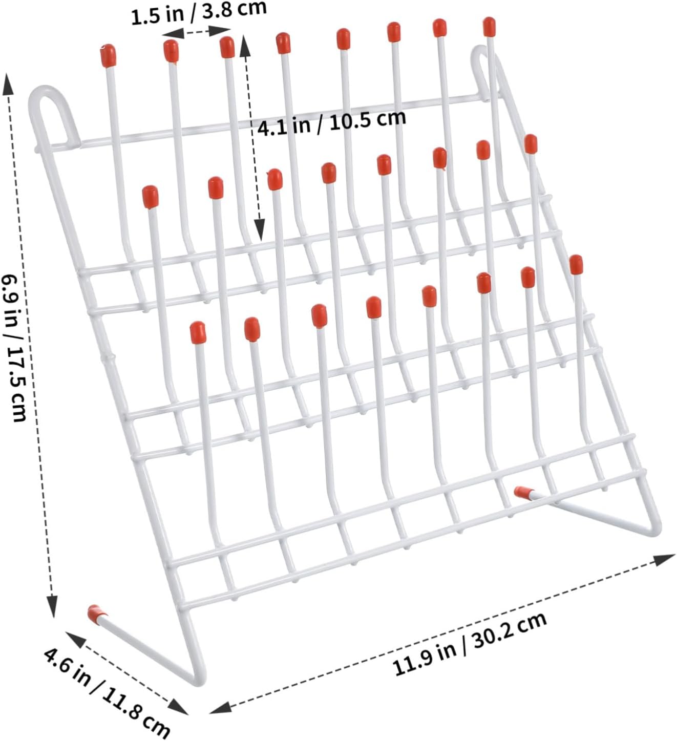 Position Drip Rack for Drying Metal Tube Draining Rack Upright Design for Home Lab