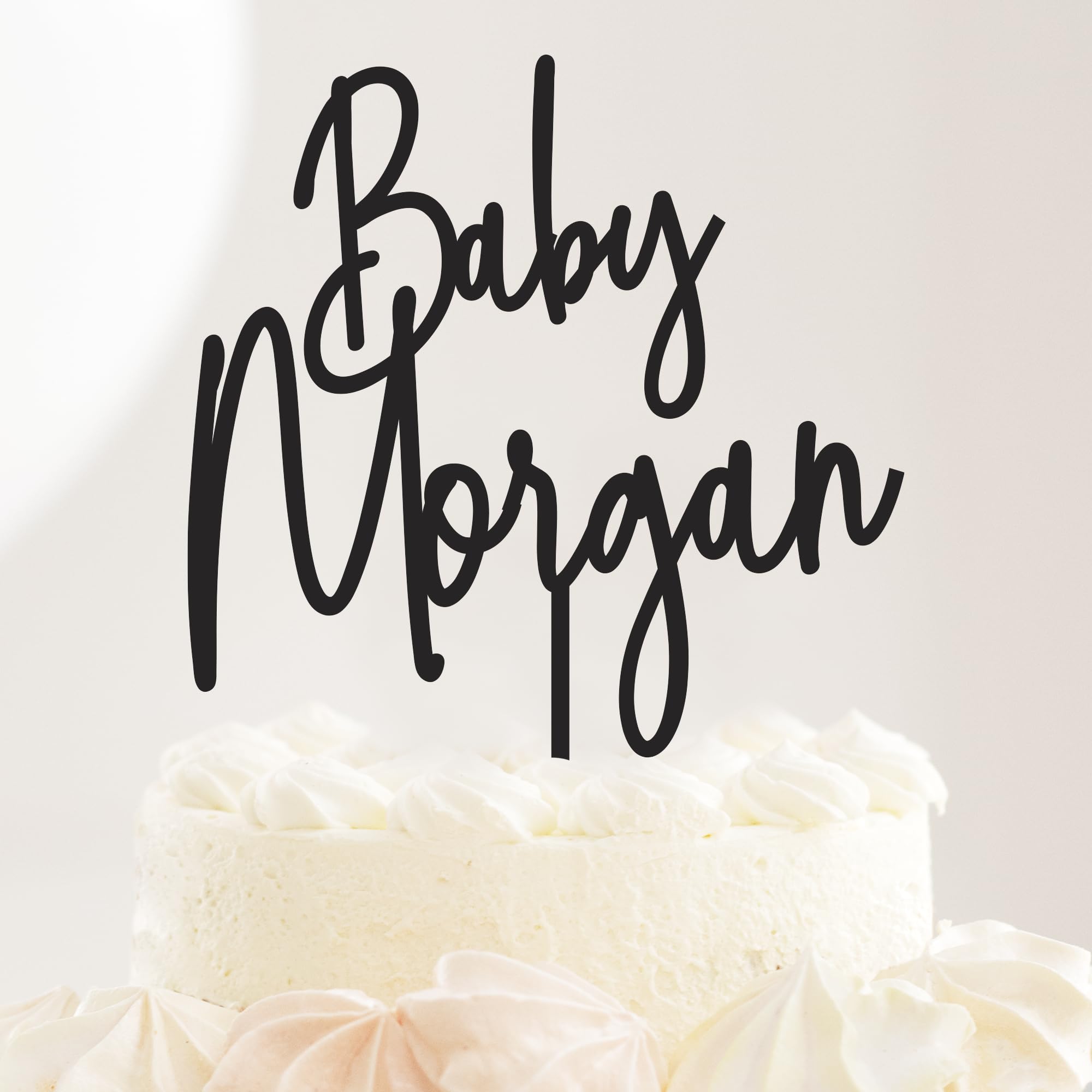 Custom Baby Shower Cake Topper | Baby Party Cake Decoration | Oh Baby Cake Topper | Baby Shower Cake Toppers Gold | Rustic Wood Baby Shower Cake