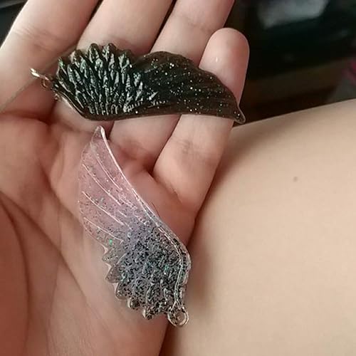 Miniatura 2 de Molde de resina epoxi de cristal, forma de ala de ángel, molde de silicona, herramienta de fabricación de bricolaje