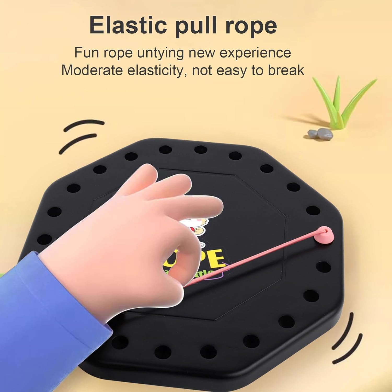 Elecart Rope Untangling Puzzle Game – Multi-Level Brain Teaser Toy for Kids & Adults | Educational Logic Game | Portable Travel Puzzle | Screen-Free Family Fun 3
