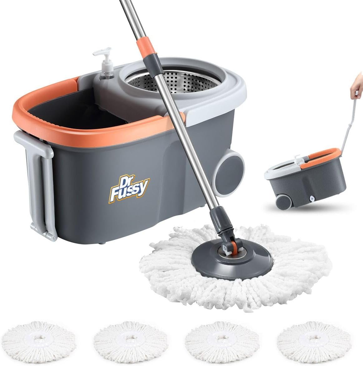 Mop and Bucket with Wringer Set Mops with Bucket for Floor Cleaning Wet