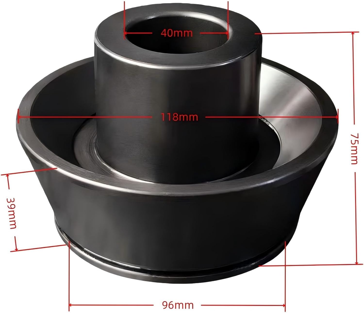 40mm Wheel Balancer Cone for Tire Balancing Machine, Size of 3.74" to 4.72" (96 to 118mm), Universal Accessory