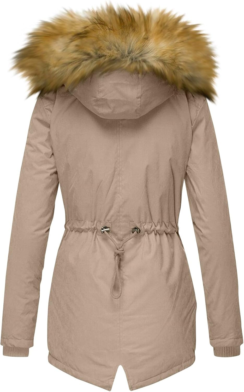 Winter Coats for Women Winter Coats Mid Length Sherpa Warm Heavy Jackets Thick Windproof Outerwear With Fur Hood