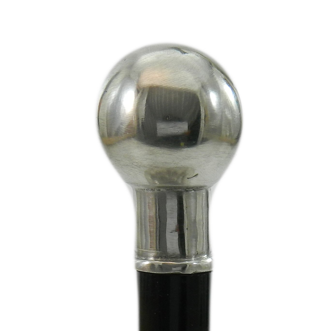 Cavagnini Bastón Hecho a Mano en Madera de Haya con Mango Macizo Negro y Azul, Elegante Regalo para Abuelo o Padre, Marcha ortopédica y Lujo para Mujer Mayor o Caballero Mayor