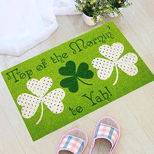 St Patricks Day Door Mat 23.6 X 15.7 Inch Indoor Outdoor Welcome Doormat Non Slip Irish Shamrocks Decorative Doormat For Holiday Home Front Door Rugs Outside Entry (St.patricks-08) #TOP2