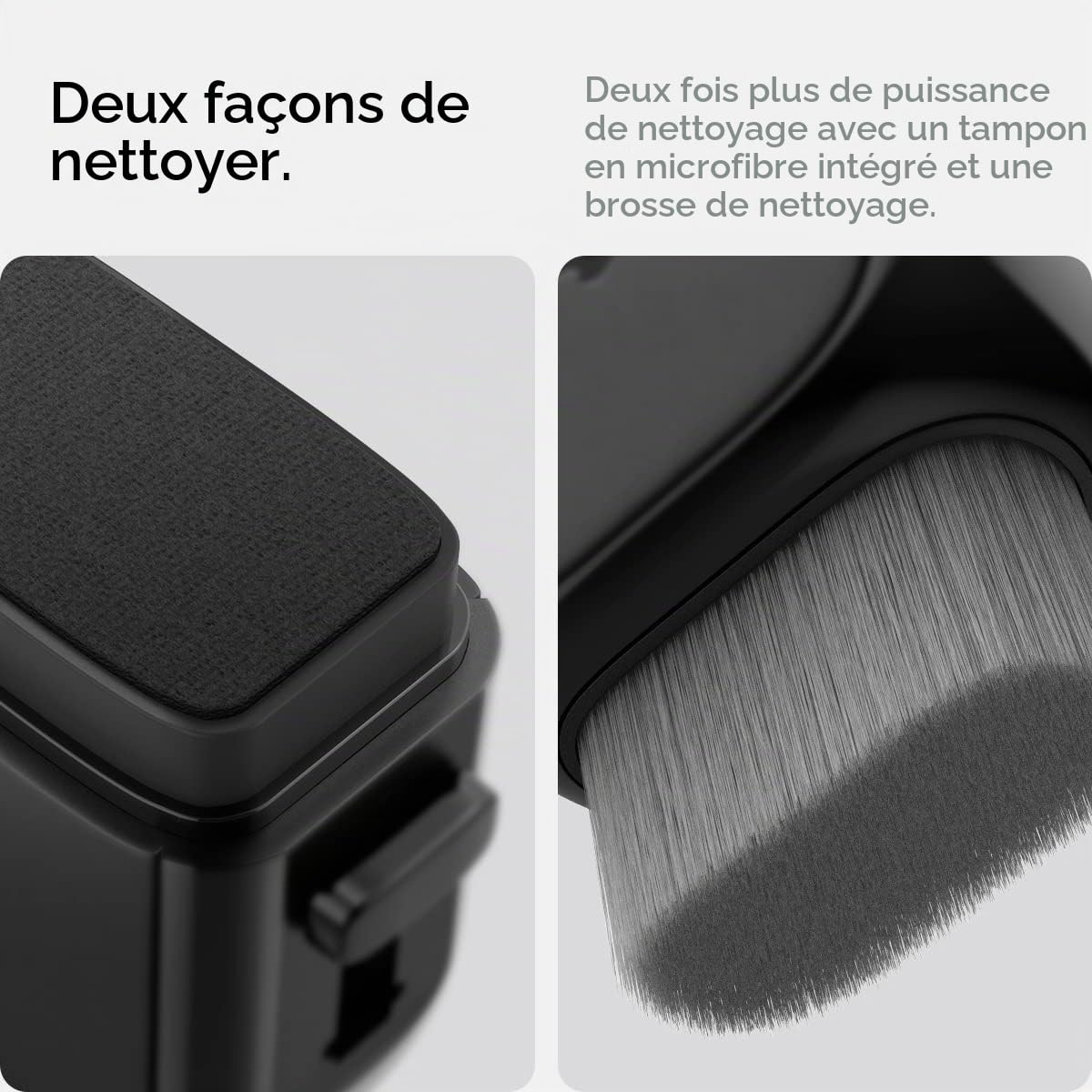 Spigen Tesla Model Y (~Juniper 2026) 3 (~ Highalnd 2026) S X, EZ Nettoyant pour écran, Brosse de Nettoyage pour iPhone, Samsung, Pixel, Laptop Ecran, Caméra, Tablettes, Téléphone et Voiture - Noir