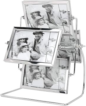 Yosoo Photo Frame, Rotatable Ferris Wheel Family Pictures Frames, Desk Table Top Vintage Horizontal Placement Stand Frame for 6x4 Inch Photo